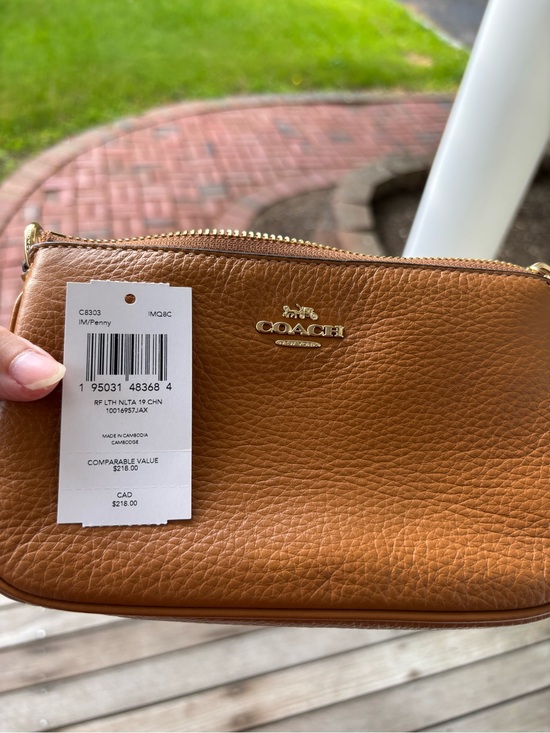 Coach Handbags - Coach Pebbled Leather Shoulder Bag in Penny/Gold